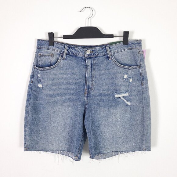 Wild Fable Distressed Light Wash High Rise Cutoff Shorts - Picture 1 of 6